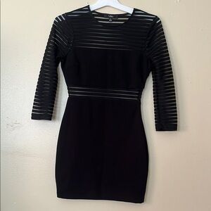 Lulu's Black Sheer Sleeve Dress